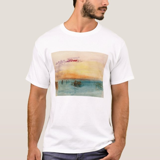 William Turner - Die Lagune bei Venedig bei Sonnen T-Shirt (Vorderseite)