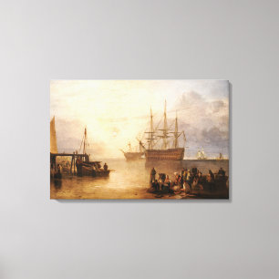William Turner - Die Sonne geht durch Dunst unter Leinwanddruck