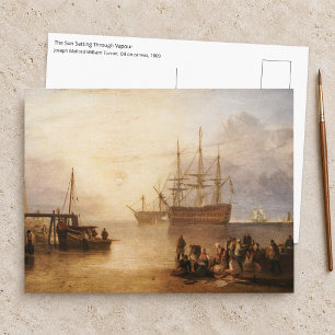 William Turner - Die Sonne geht durch Dunst unter Postkarte