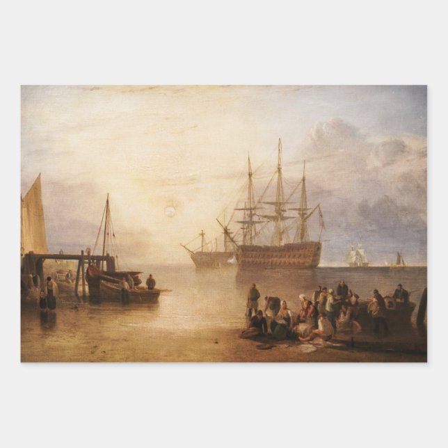 William Turner - Die Sonnenlandschaft durch Vapor Geschenkpapier Set (Vorderseite)