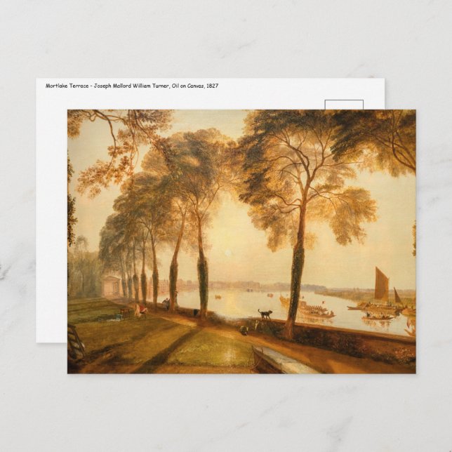 William Turner - Mortlake Terrace Postkarte (Vorne/Hinten)