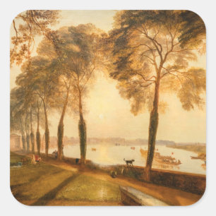 William Turner - Mortlake Terrace Quadratischer Aufkleber