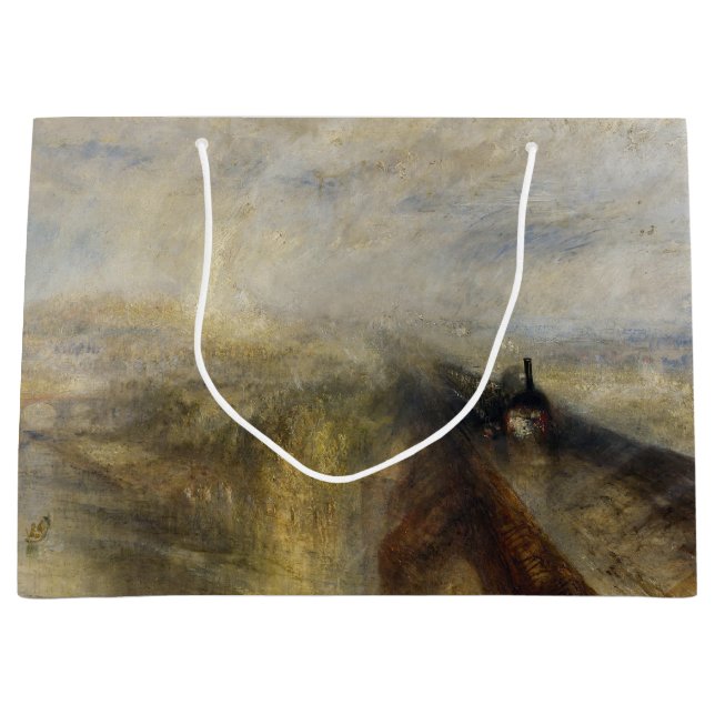 William Turner - Rain, Steam und Speed Große Geschenktüte (Vorderseite)
