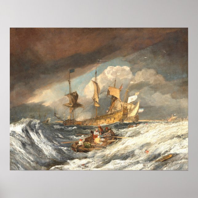 William Turner Schifffahrt mit Anker Poster (Vorne)