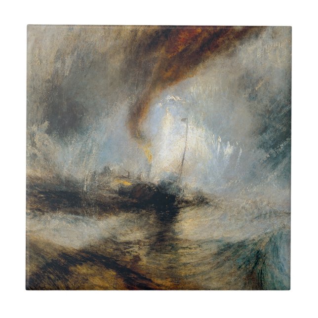 William Turner - Schneesturm Fliese (Vorderseite)