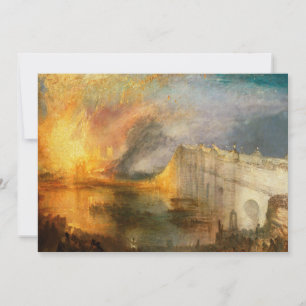 William Turner - The Burning of the Parliament Dankeskarte