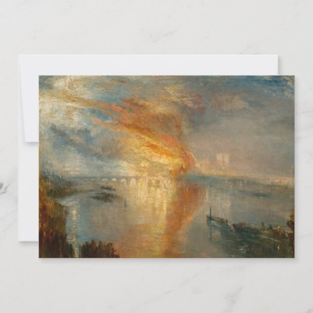 William Turner - The Burning of the Parliament Dankeskarte (Vorderseite)