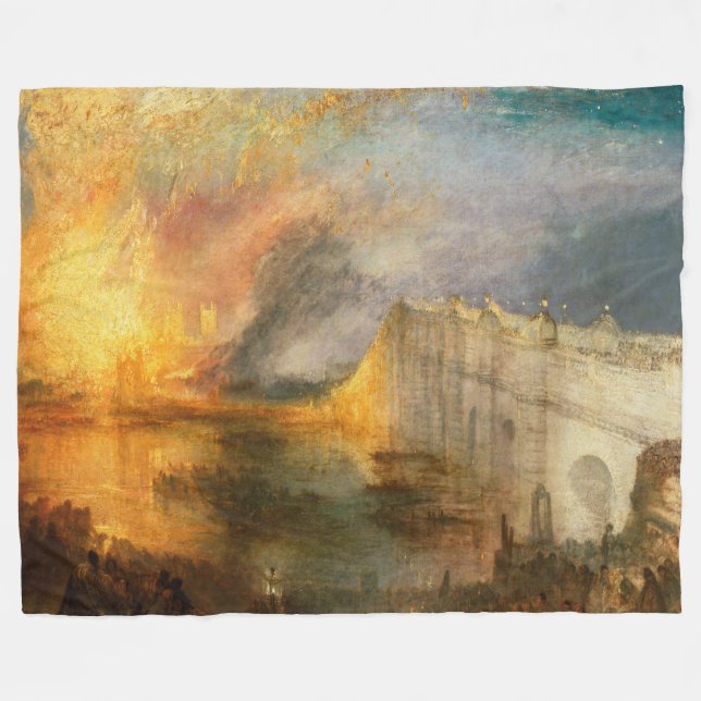 William Turner - The Burning of the Parliament Fleecedecke (Vorderseite (Horizontal))
