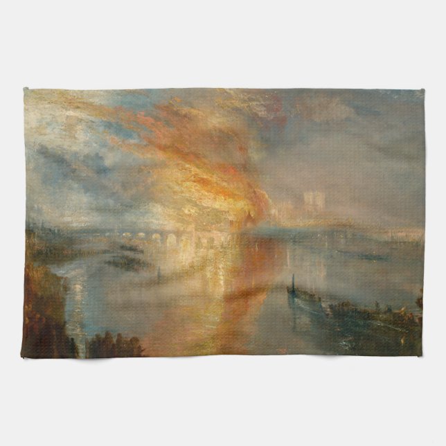 William Turner - The Burning of the Parliament Geschirrtuch (Horizontal)