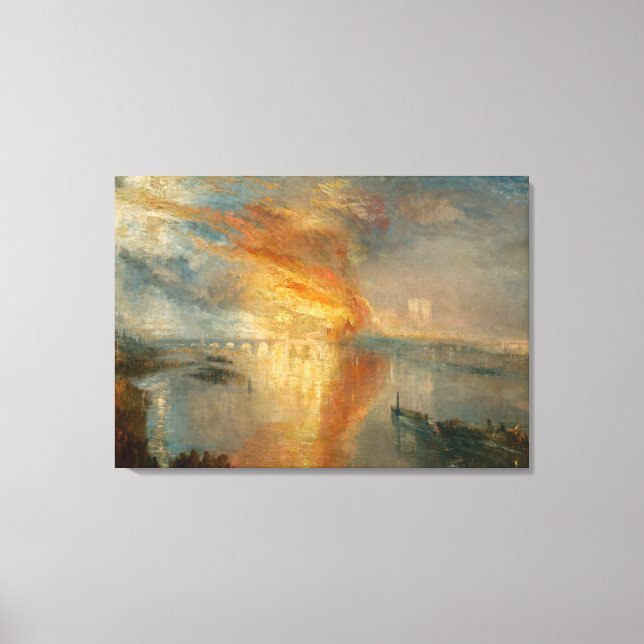 William Turner - The Burning of the Parliament Leinwanddruck (Vorderseite)