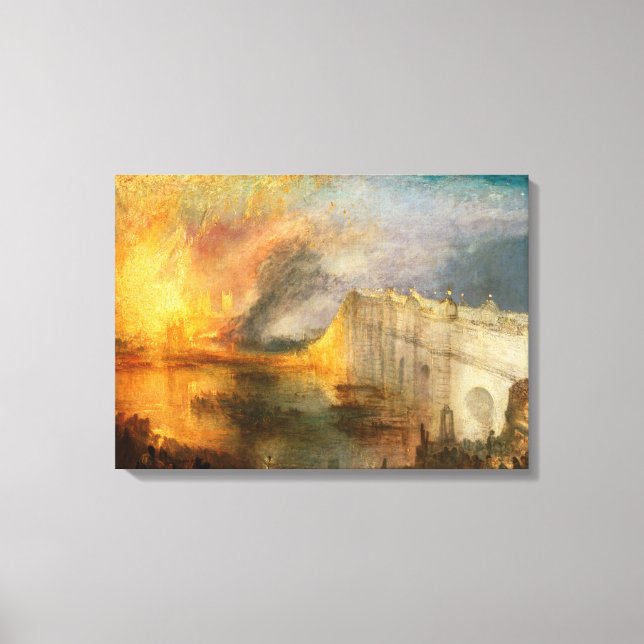 William Turner - The Burning of the Parliament Leinwanddruck (Vorderseite)