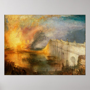 William Turner - The Burning of the Parliament Poster