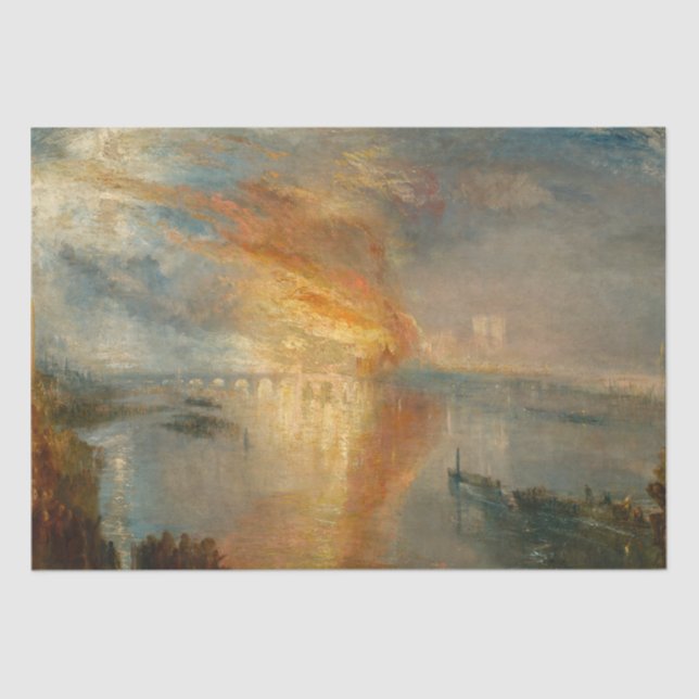 William Turner - The Burning of the Parliament Seidenpapier (Vorderseite)
