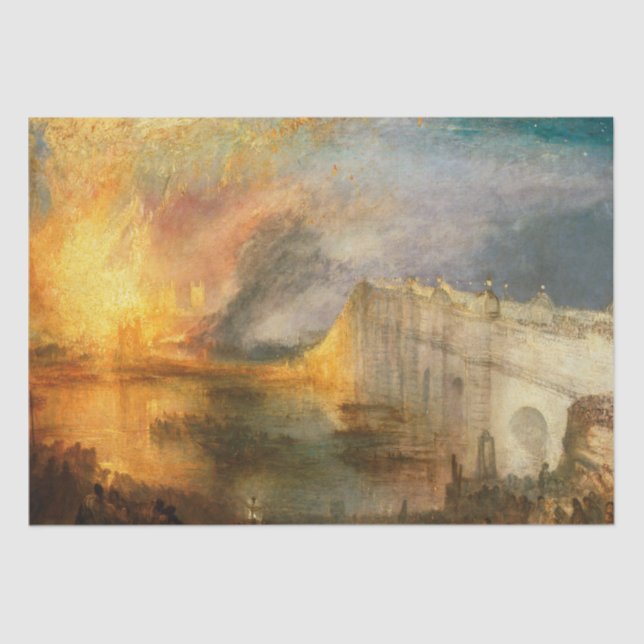 William Turner - The Burning of the Parliament Seidenpapier (Vorderseite)