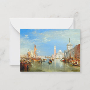 William Turner - Venedig, Die Dogana & San Giorgio Mitteilungskarte
