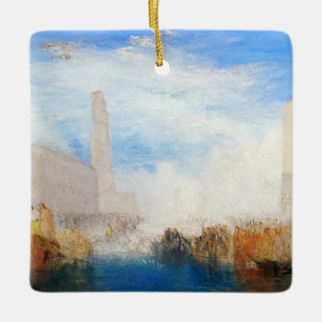 William Turner - Venedig, die Piazzetta Keramikornament (Vorderseite)
