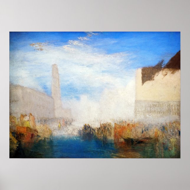 William Turner - Venedig, die Piazzetta Poster (Vorne)