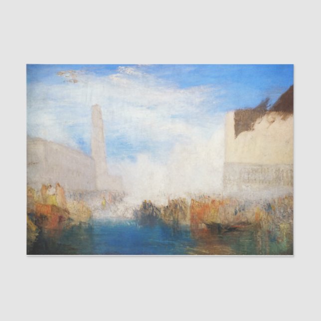 William Turner - Venedig, die Piazzetta Seidenpapier (Vorderseite)