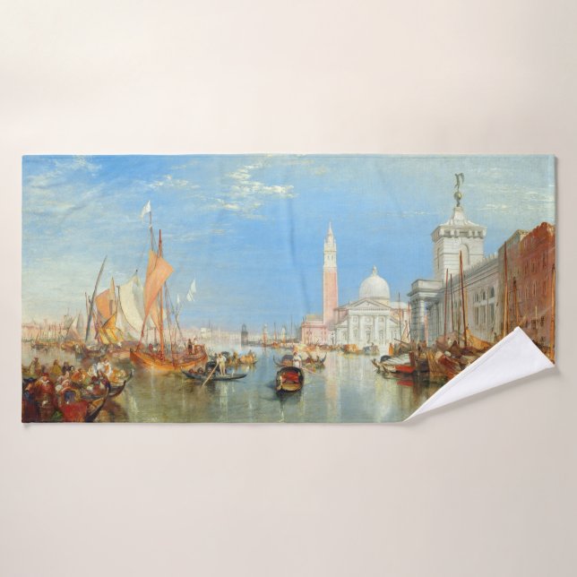 William Turner - Venedig, The Dogano & San Giorgio Badhandtuch Set (Badehandtuch)