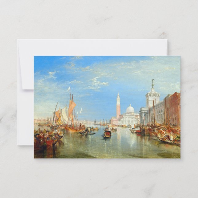 William Turner - Venedig, The Dogano & San Giorgio Dankeskarte (Vorderseite)