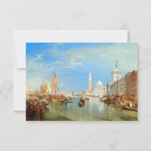William Turner - Venedig, The Dogano & San Giorgio Dankeskarte