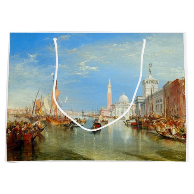 William Turner - Venedig, The Dogano & San Giorgio Große Geschenktüte (Vorderseite)