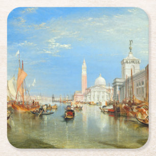 William Turner - Venedig, The Dogano & San Giorgio Rechteckiger Pappuntersetzer