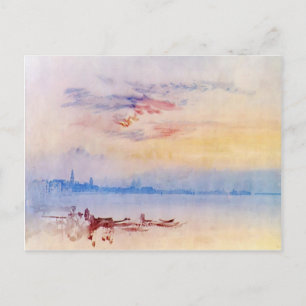 William Turner-Venice, östlich von Guidecca, Sunri Postkarte