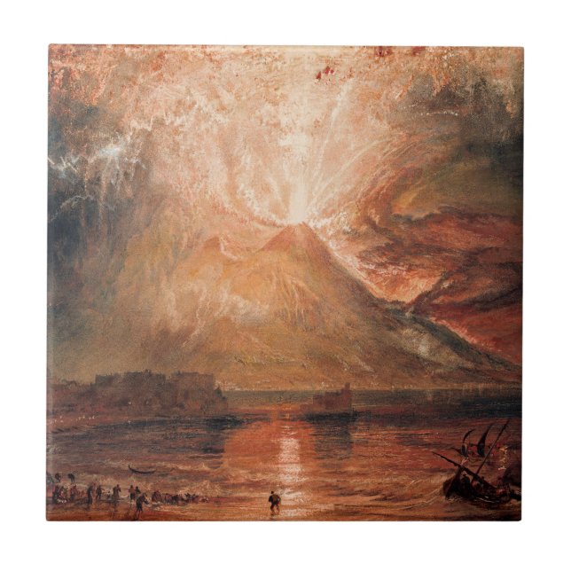 William Turner - Vesuv in Eruption Fliese (Vorderseite)