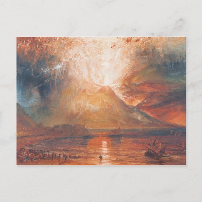 William Turner Vesuvius in Eruption Water scape ar Postkarte (Vorderseite)