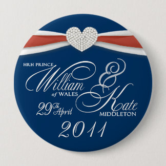 William u. Kate - königliches Button