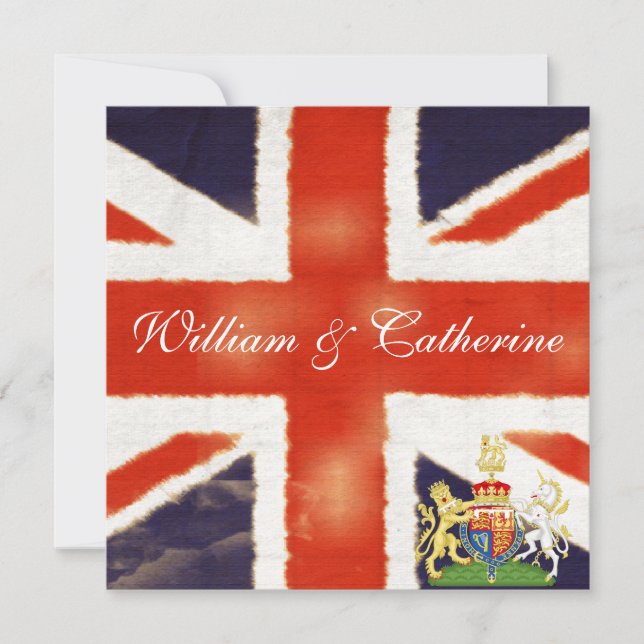 William und Catherine Royal Wedding Party Einladun Einladung (Vorderseite)