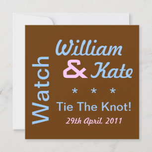 William und Kate Krawatte The Knot Invasion Einladung