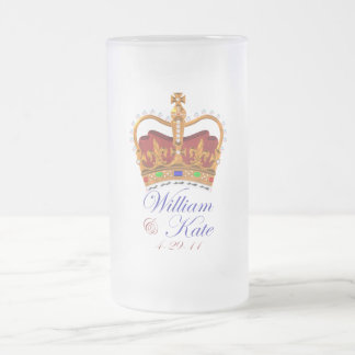 William und Kate Royal Wedding Bierglas Mattglas Bierglas