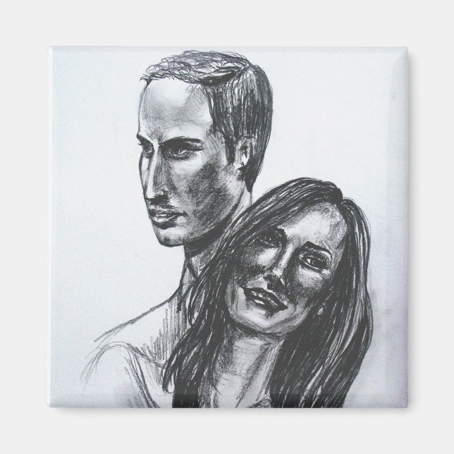 William und Kate Wedding Magnet (Vorne)