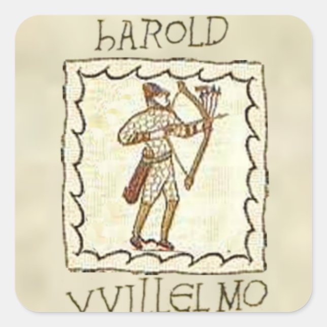 William vs Harold Quadratischer Aufkleber (Vorderseite)