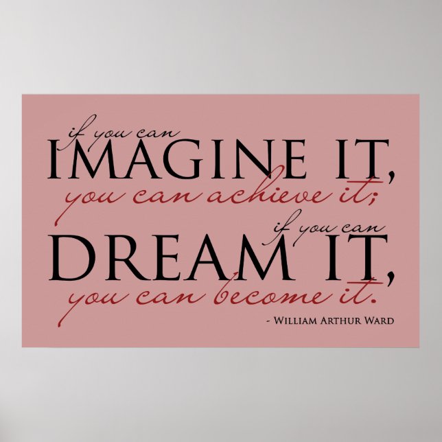 William Ward Imagine Quote Poster (Vorne)