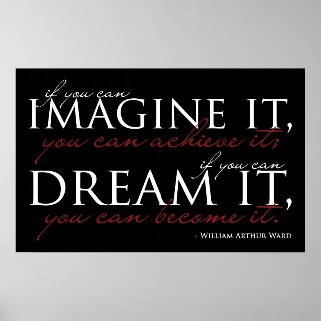 William Ward Imagine Quote Poster (Vorne)