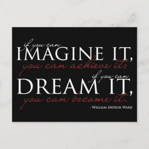 William Ward Imagine Quote Postkarte