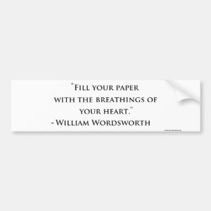 William- Wordsworthzitat-Autoaufkleber Autoaufkleber