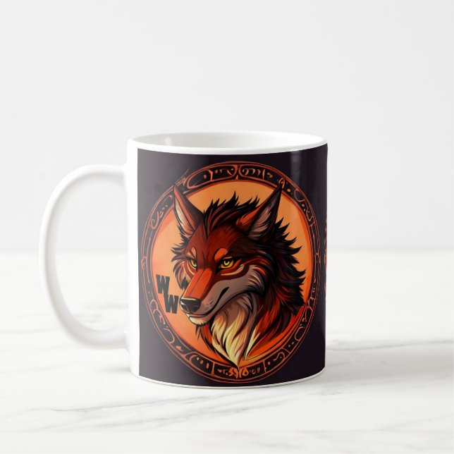 William Wraithe Werewolf Logo-Symbol Kaffeetasse (Links)
