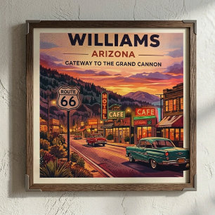 Williams Arizona Route 66 Vintage wird zu Poster
