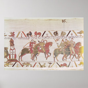 Williams Armee, die zu Mont Saint-Michel geht Poster