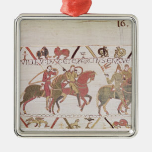 Williams Armee, die zu Mont Saint-Michel geht Silbernes Ornament