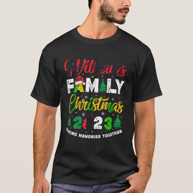 Williams Family Christmas 2023 Matching Squad Sant T-Shirt (Vorderseite)
