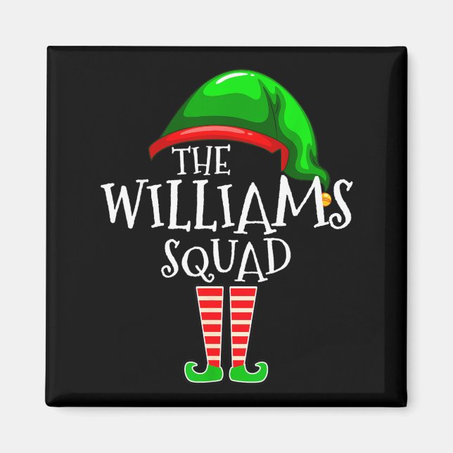 Williams Family Name Squad Matching Group Elf Chri Magnet (Vorne)