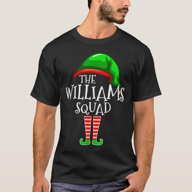 Williams Family Name Squad Matching Group Elf Chri T-Shirt (Vorderseite)