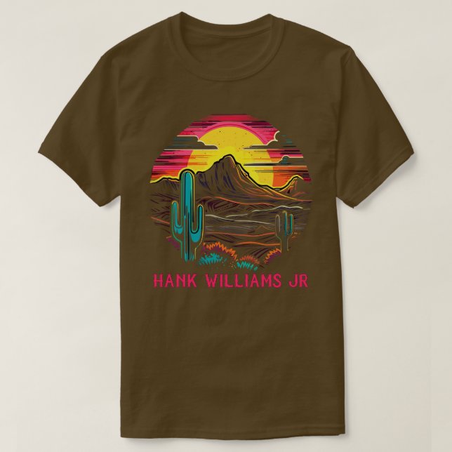 Williams Jr Retro Style Country Fan Design T-Shirt (Design vorne)