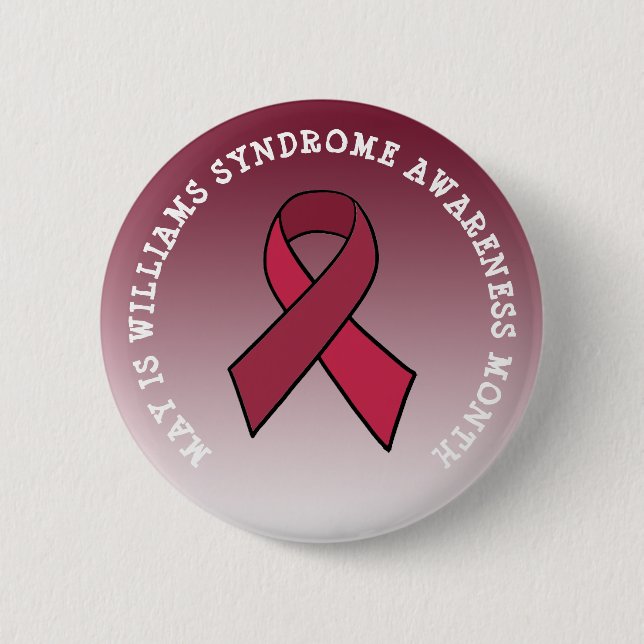 Williams Syndrome Awareness Month Ribbon Button (Vorderseite)