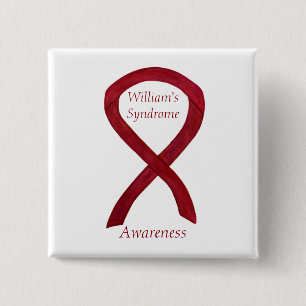 William's Syndrome Custom Awareness Ribbon Buttone Button
